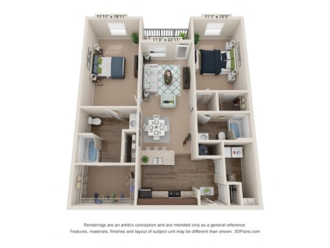 Floor Plan 2 bed 2 bath at Ardmore at the Trail, Indian Trail, 28079